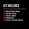 Skil 12V Brushless Cordless 3/8-Inch Ratchet Wrench Kit Including 2.0Ah