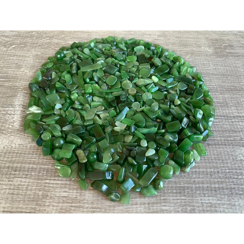 WHOLESALE Natural Semi Tumbled Nephrite Jade Gemstone Chips, Crushed Mini