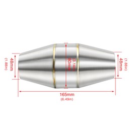 ZSDTRP Exhaust Pipe Resonator Baffle Muffler DB Killer Quiet Mid Pipe Expansion Chamber Silencer Noise Eliminator Deadener for Motorcycle ATV UTV Go Kart (C), SCL-2018070016