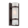 Homeroots Bronze and White Glass Wall Sconce