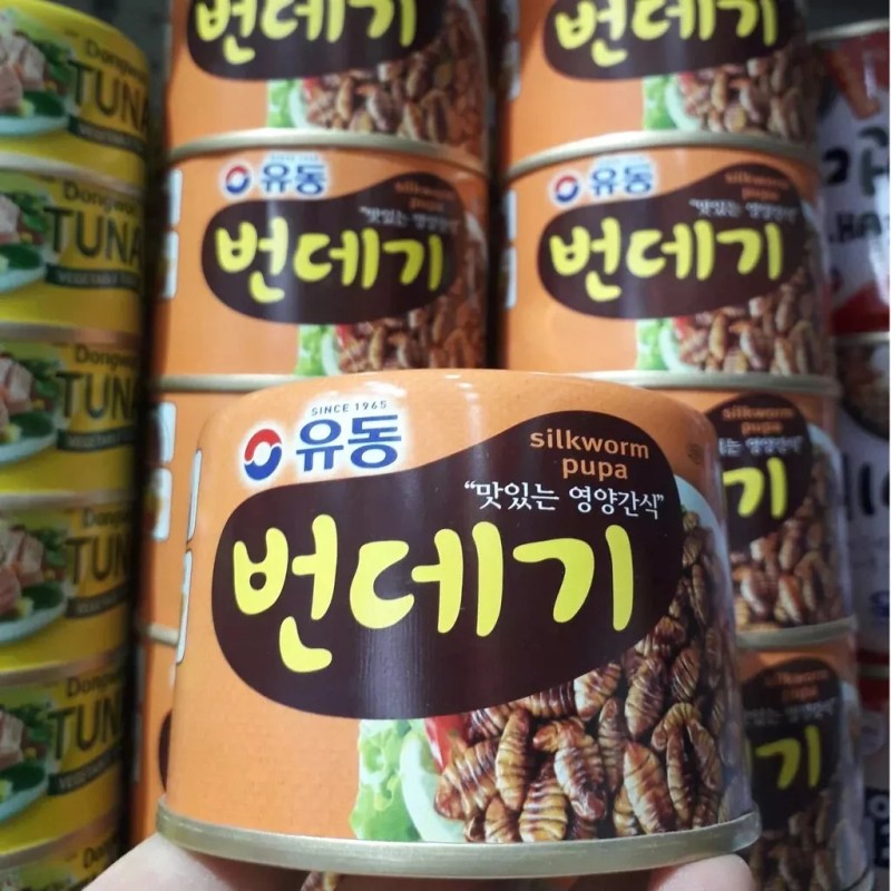 Yoo Dong Silkworm Pupa Canned Snack 130g (Expiration Oct 2026)