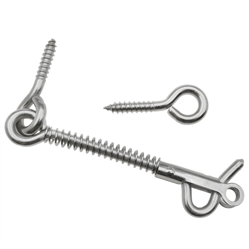 sunnates 2 PCS Stainless Steel Spring Hook and Eye Safety