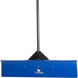 The Snowcaster 36-Inch Snow Pusher & Barn Shovel #36UPH | Heavy Duty 36-Inch Plastic Blade | Snow Removal for Driveway, Doorway, Sidewalks | Commercial & Residential (Blue)
