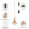 MWZ Gold Plug in Pendant Light,Hanging Lights with Plug in
