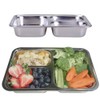 AIYoo 304 Stainless Steel Dinner Plate Three sections divided plate