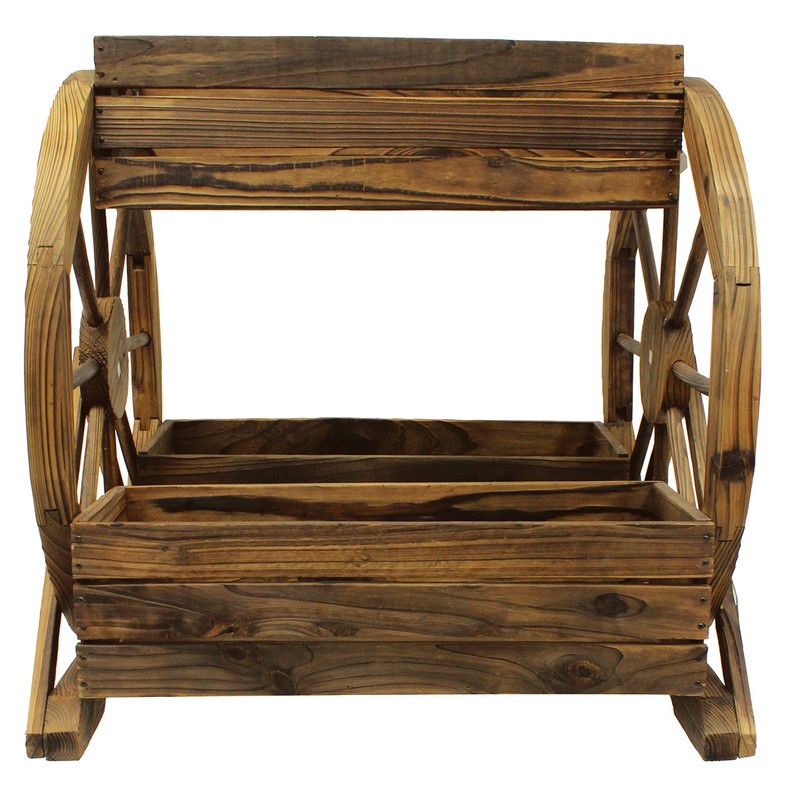 Leigh Country TX 93968 Wagon Wheel Outdoor Planter