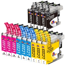 Clorisun LC223 LC 223 Compatible with LC223 Printer Cartridges Brother LC223 Cartridges for Brother MFC-J5320DW MFC-J4420DW J480DW J5620DW J5720DW J680DW J4625DW J880DW DCP-J562DW (Pack of 12)