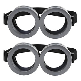 Kitimi 2 Pack Round Cartoon Goggles Costume Accessories Vintage Steampunk Goggles Cosplay Party Supplies