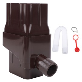 Rainwater Collection System, Efficient Diverter Kit for Roof Rain, Plant Irrigation, Easy Install, Fits 2x3 or 3x4 Inch Downspouts with Adjustable Valve and Filter (Brown)