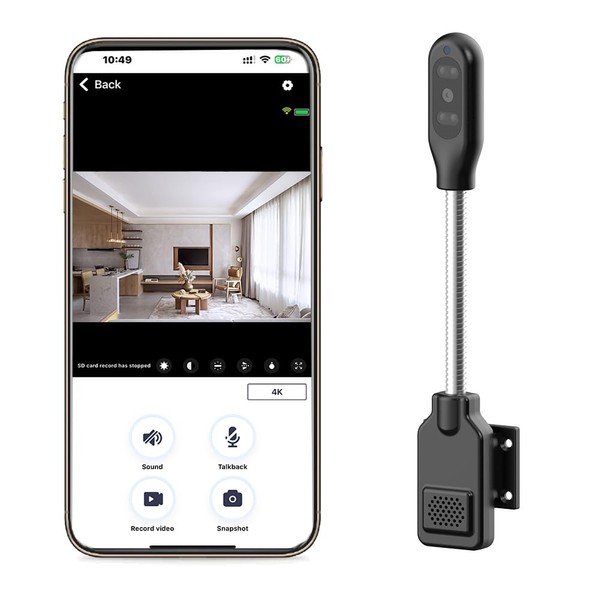 PNZEO W8 Compact Indoor Plug-in Mini Smart Home Security Camera,