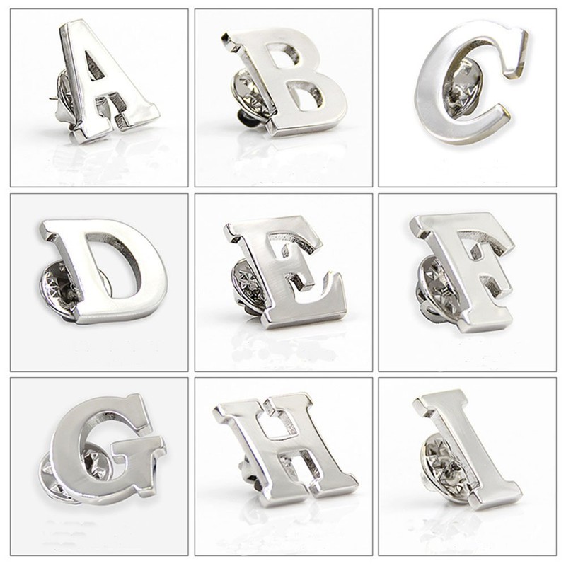 MINGHUA Monogram Alphabet Letters Lapel Pin Badge (M)