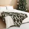 Buryeah Christmas Tree Knit Throw Blanket, 50 x 60 Inch