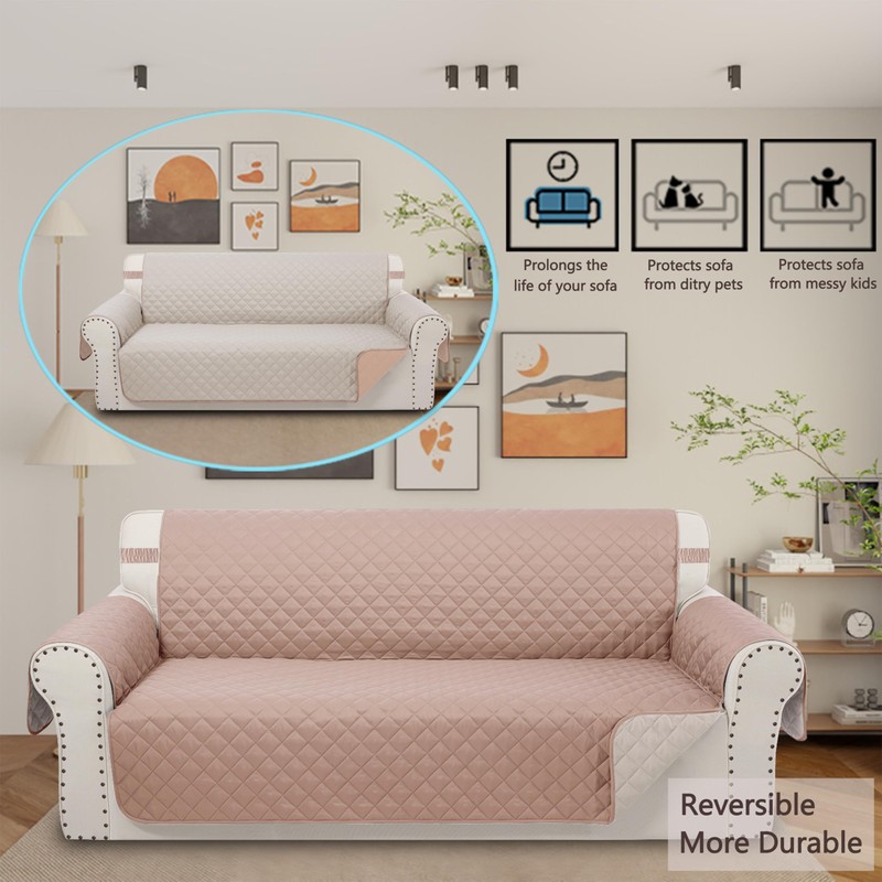 Luxshare Home Reversible Oversized Sofa Covers Couch Cover Furniture Protector