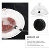 Yardwe Display Dome Cloche 8 Inches Lid Smoking Cloche Dome