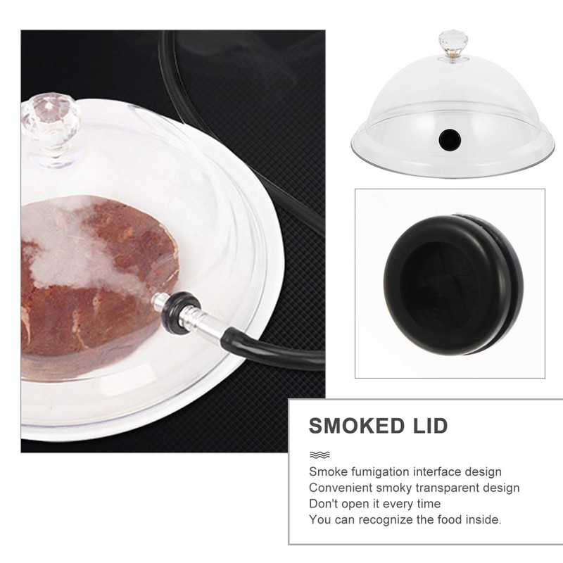 Yardwe Display Dome Cloche 8 Inches Lid Smoking Cloche Dome