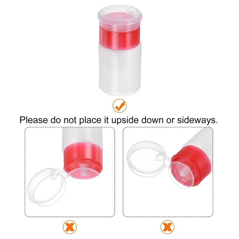 sourcing map 2pcs Solvent Alcohol Dispensers 60ml(2oz) Push Down Liquid