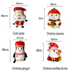 Yueser Christmas Balloons, 9 Pieces Christmas Foil Balloons, Helium Balloons, Christmas Balloons, Santa Claus Foil Balloons, Aluminium Foil Balloons, Christmas Decoration for Christmas Party