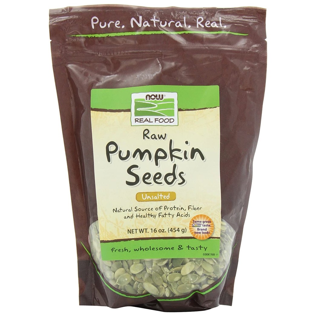 NOW Foods Raw Unsalted Pumpkin Seed, 16-Ounce (Pack of 4)