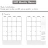 2025 Daily Planner/Calendar, One Page Per Day, Daily Monthly Agenda