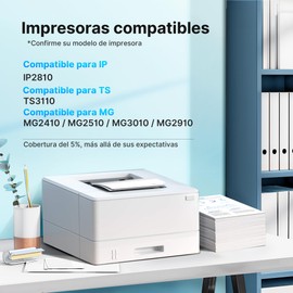 Beautink Cartucho de Tinta Remanufacturado de Repuesto para Canon 145 146 145XL 146XL PG-145XL CL-146XL Compatible con Canon Pixma TS3110 MG2410 MG2510 MG3010 MG2910 IP2810 1 Negro 1 Color