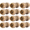 SharkBite 3/4 Inch Straight Coupling, Pack of 12, Push To