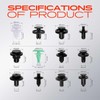 A-Premium 115PCS Bumper Fender Trim Clip Retainer Fastener Kits Compatible