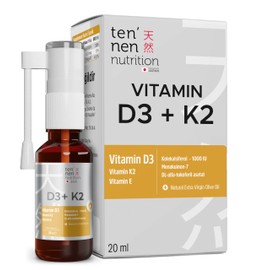Vitamin D3 K2 1000 IU, Vitamin E, Zeytinyağı Sayesinde Yüksek Emilim, 20 ml