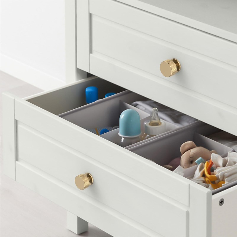 Amerdeco 4 Pack Gold Cabinet Knobs Single Hole Cabinet Pulls