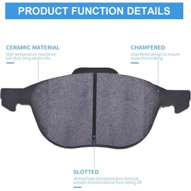Brake Pads, 4PCS Ceramic Power Stop Brake Pads,Ceramic Brake Pads Sets,4pcs Fit for Nissan Altima 2013-2019,for Nissan Leaf 2014-2018