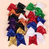 ZOONAI 2Pcs Women Teen Girls Large Sequins Hair Bows Elastic