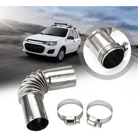Silver Stainless Steel 24mm Air Diesel Parking Heater Exhaust Pipe Tube Elbow Connector for Webasto Eberspacher Diesel Boat Heater 13cm Exhaust Pipes and Tips,Replacement Parts