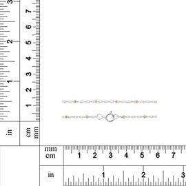 Sterling Silver 1.5mm 18" Satellite Chain 14Kt Gold Filled Beads - 1pc (5518)/1