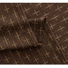 MIULEE Decorative Back Tab Linen Curtains with Geometric Pattern for