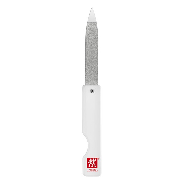 ZWILLING Foldable Nail File Polished Stainless Steel for Coarse and Fine Use White 120 mm