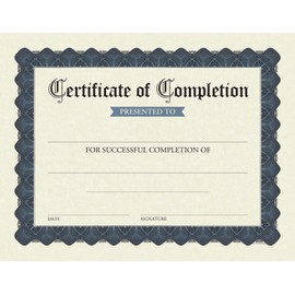 Great Papers! Stone Blue Completion Award Certificate, 8.5" x 11", 15 count, Inkjet and Laser Printer Compatible (2020149)