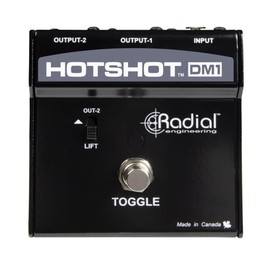 Radial Engineering HotShot DM1 Microphone Signal Muting Footswitch Bundle with 10ft Pig Hog Mic Cable & Liquid Audio Polishing Cloth - XLR Mic Input & 2 XLR Outputs