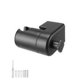 TIANLIN Shower Head Holder, Grey Zinc Alloy, Shower Holder for Shower Head, 360° Adjustable with Installation Configuration, Strong Load Capacity, for Bathroom