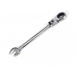Supertool Flexible Head Wrench Open End and Ring Ratchet Wrench Metric for Tight Spaces (8-19mm)