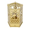 Metal Assembled Pen Holder Gold Hollow Pattern Flamingo Surfaces Plating
