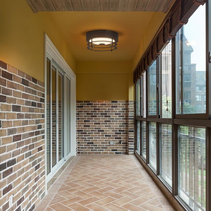 Yisuro Outdoor Ceiling Light with Motion Sensor Flush Mount Farm