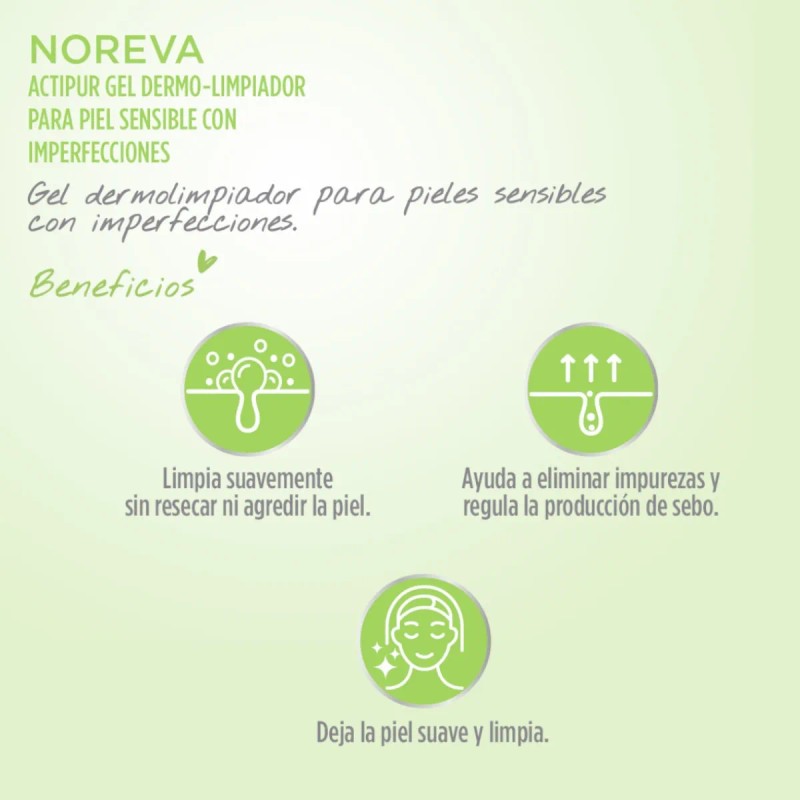 Gel Dermo-limpiador Noreva Actupur Piel Sencible Acné 150ml