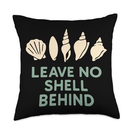 Seashell Collector Beachcomber Shoreline Treasure Ocean Love Throw Pillow