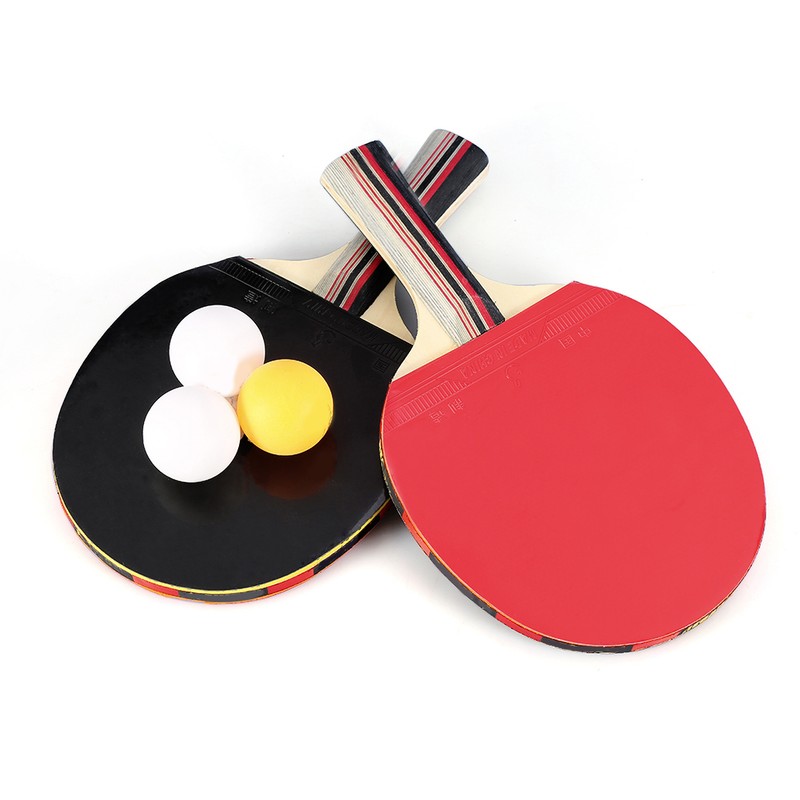 2pcs 7 Layers Wood Ping Pong Paddles Set With Balls