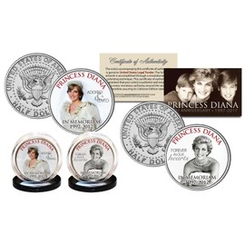 Princess Diana 20th Anniversary Kennedy Half Dollar 2-Coin Set - Wedding Edition