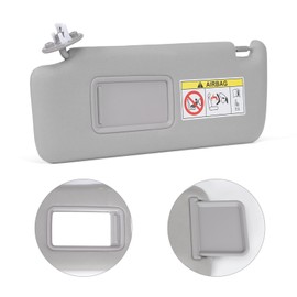 Atesilor Driver Side Sun Visor Compatible with Lexus GX460 (2010-2023), OEM Replacement 74320-60D22-A0, Left Front Sun Shade with Vanity Mirror, Gray