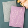 Briartw 3D Embossing Folder for Card Making,Lily Flowers Clear Plastic