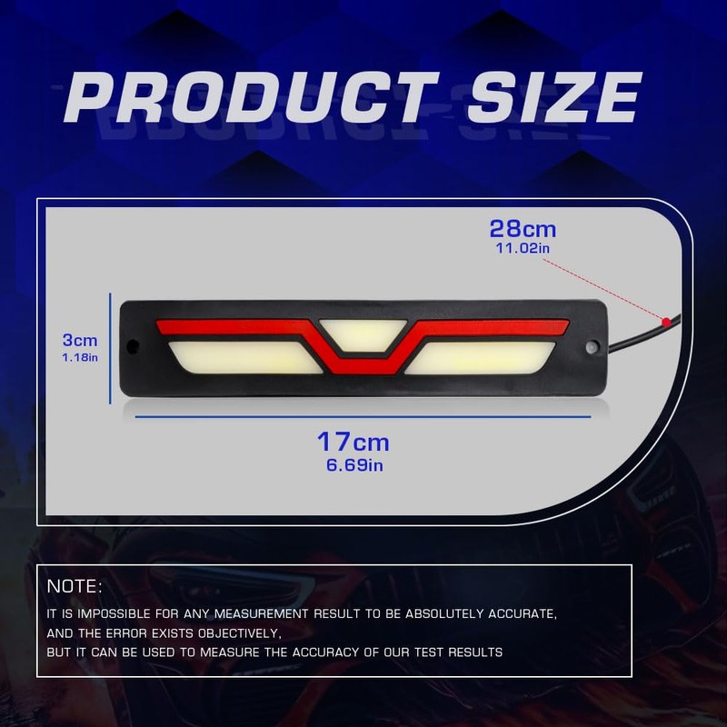 NSKANQI 2pcs COB DRL Flexible Car LED Daytime Running Lights