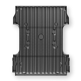 IKON MOTORSPORTS TPE Truck Bed Mat, Compatible with 2017-2024 Ford F-250/F-350/F-450 Super Duty 6.8Ft Bed, Custom Fit All Weather Heavy Duty 3D Rear Cargo Trunk Tray Protector Liner 1PC, Black