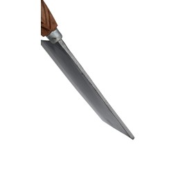 Chinese Chef`s Knife, 100% Handmade Traditional Knife, Real Forged Carbon Steel Blade, with Non-slip Ergonomic Handle for Home and Restaurant Kitchen