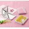 Creative Quicksand Moving Sand Small Mini Mirror Double-Sided Portable Compact